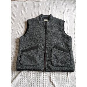 NWT Taylor Stitch Port Vest Boucle Sherpa Like Vest Zip Size 42 XL Charcoal Gray